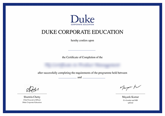 Sample Certificate