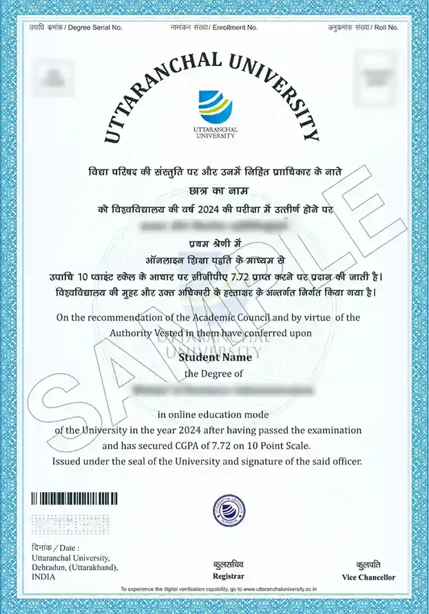Sample Certificate