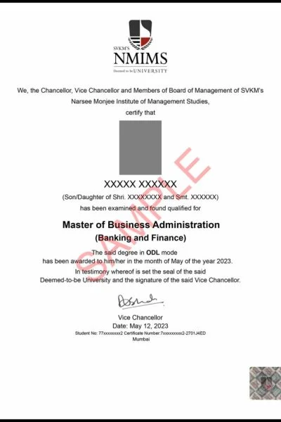 Sample Certificate